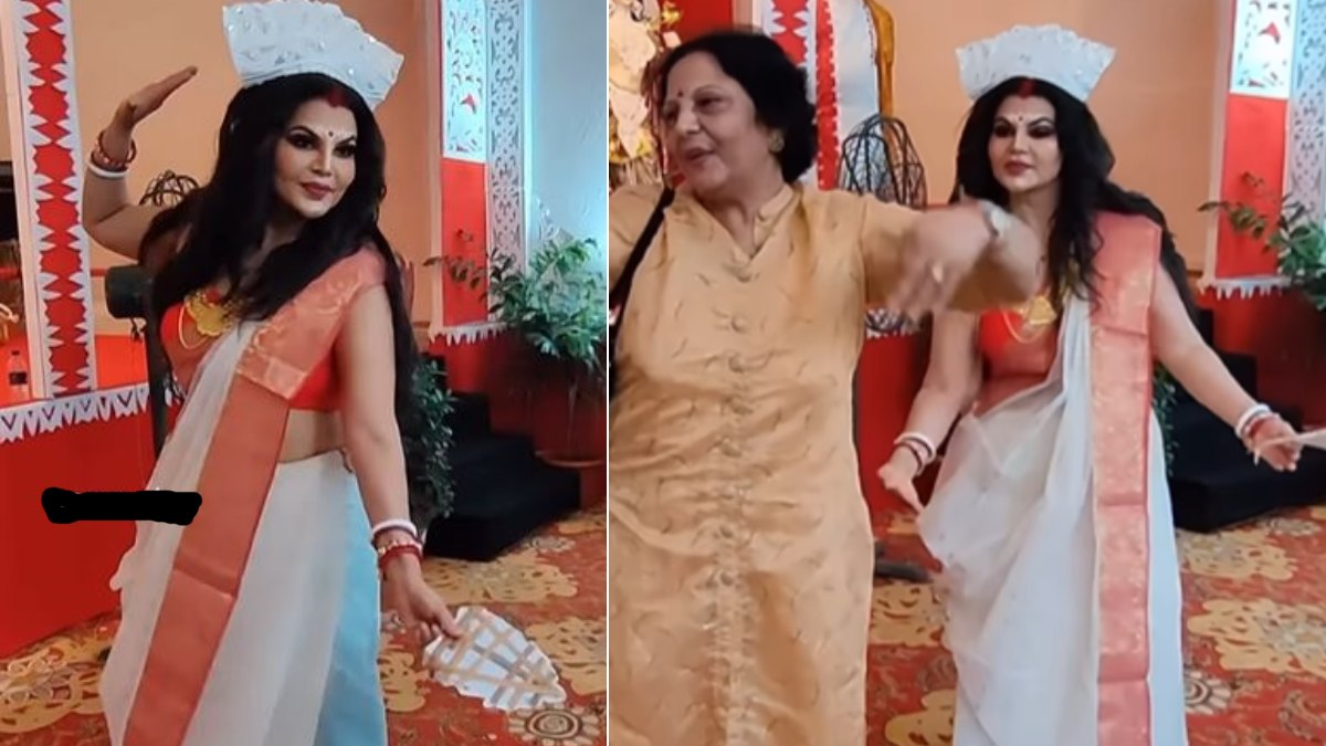 बंगाली अवतार में राखी सावंत ने नवरात्रि पर की ऐसी हरकत