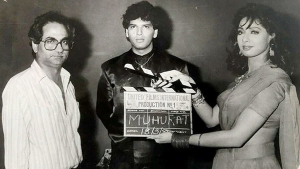 Choreographer Saroj Khan son Amit picture with sridevi 