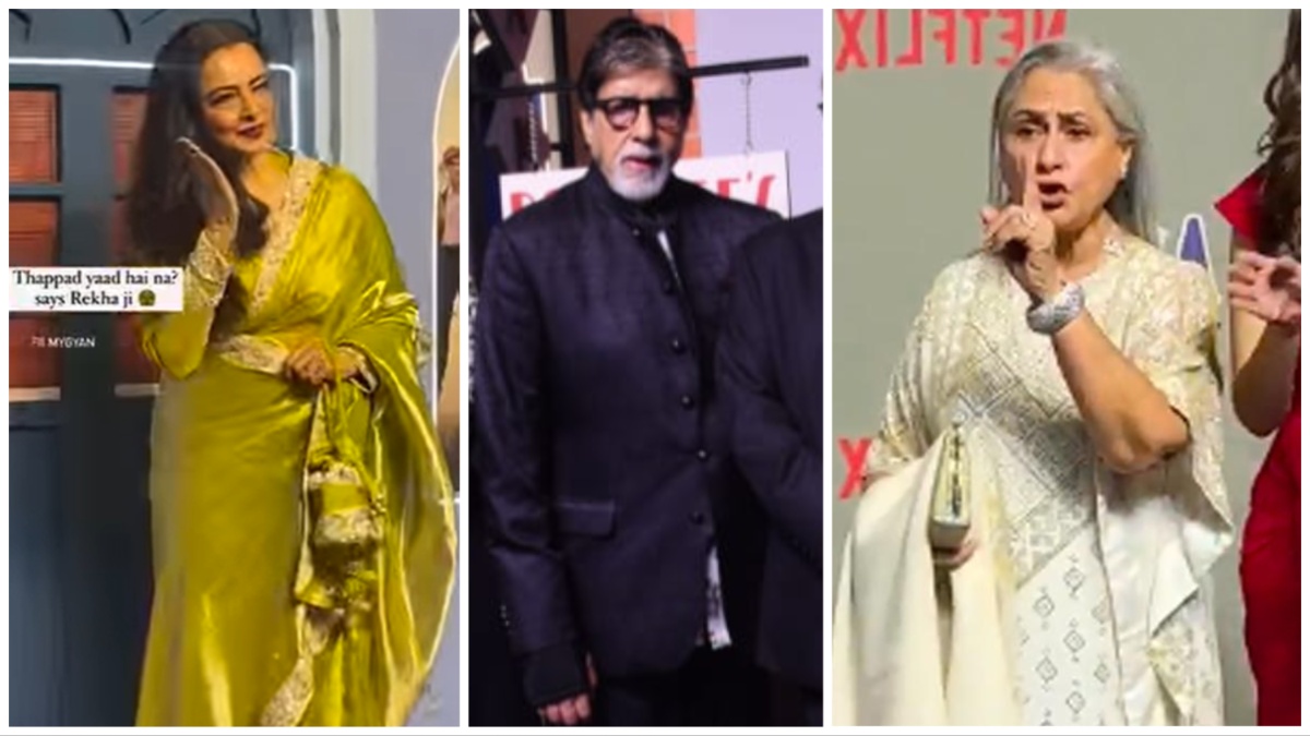 Rekha showing slap to jaya bachchan getting angry at amitabh bachchan ...