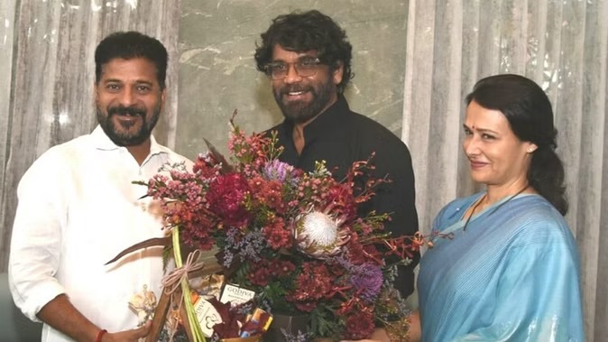 तेलंगाना के मुख्यमंत्री से नागार्जुन ने की मुलाकात, पत्नी अमाला के साथ पहुंचे सीएम आवास