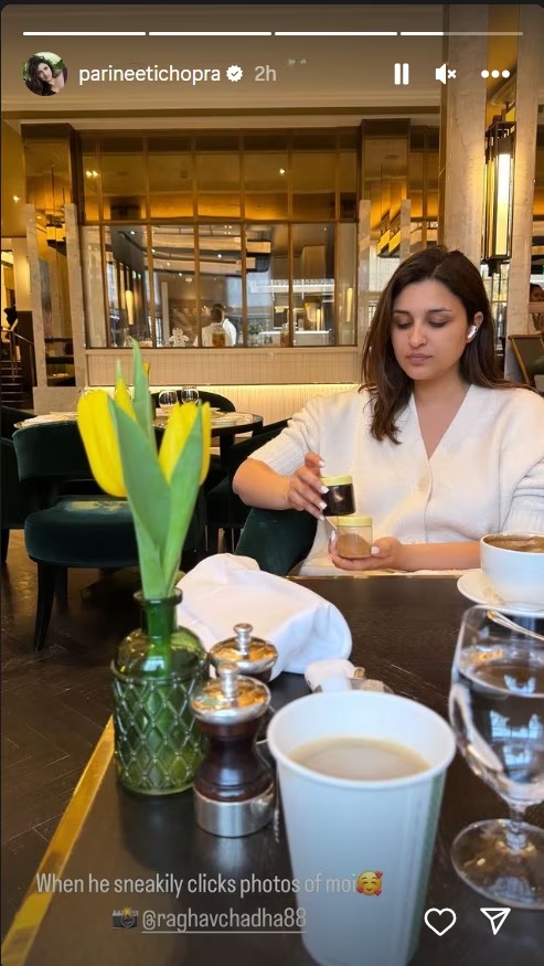 परिणीति चोपड़ा के लिए कैमरामैन बने पति राघव, एक्ट्रेस की चुपके से क्लिक की फोटो