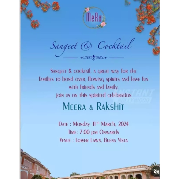 Meera Chopra Wedding Invitation