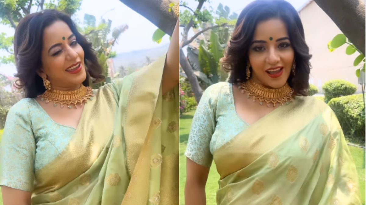 मोनालिसा ने खुले गार्डन में आंख मारकर इस गाने पर मटकाई कमर, वीडियो देख लोग भी रह गए हैरान