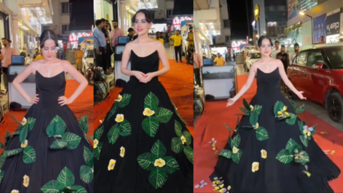 Urfi Javed रेड कार्पेट पर पहनकर आईं जादुई ड्रेस