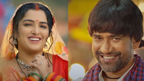 Amrapali Dubey and Dinesh Lal Yadav