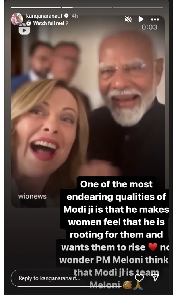 Kangana Ranaut On Modi Melony