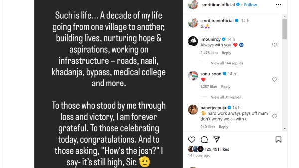 Bollywood Celebs Supporting Smriti Irani