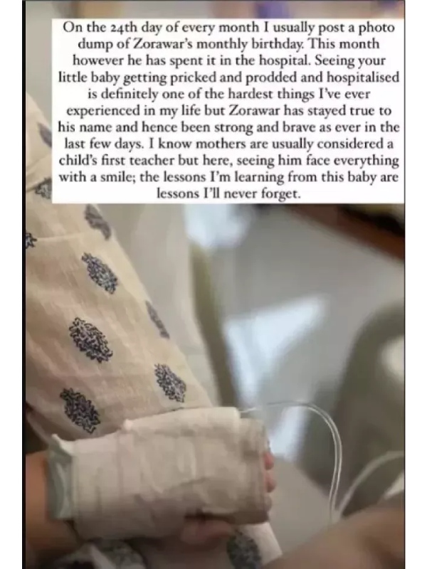 Priya Malik Baby Hospitalized