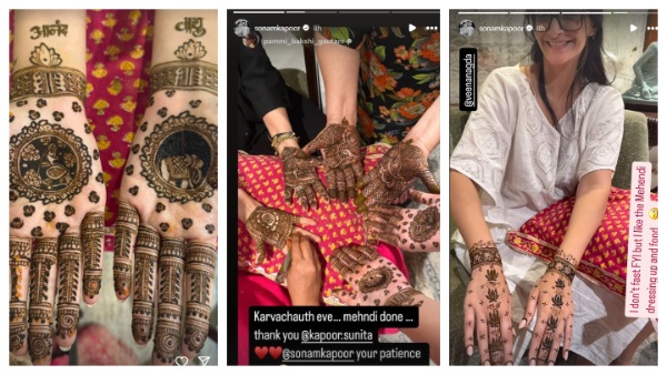 सोनम कपूर ने रचाई करवाचौथ की मेहंदी, लेकिन नहीं रखा वृत