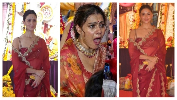 Alia Bhatt Kajol At Durga Pandal