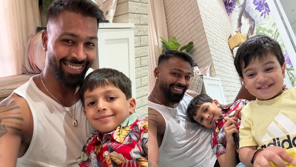Hardik Pandya With Son Agastya Hardik Pandya With Son Agastya