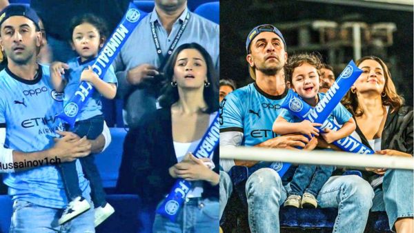 मम्मी-पापा संग फुटबॉल मैच देखने पहुंचीं नन्ही राहा कपूर, दर्शकों की अटकीं आलिया की बेटी पर नजरें