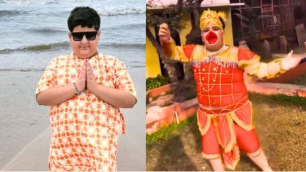 अभिनव अरोड़ा ने इस गाने पर किया हनुमान जी बनकर डांस, VIDEO देख गुस्साए लोग, बोले- इसे स्कूल नहीं जाना है बस...