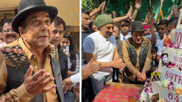 धर्मेंद्र के 89वें जन्मदिन पर बेटों ने दिया सरप्राइज, कपकपाते हाथों से एक्टर ने काटा केक, Video Viral