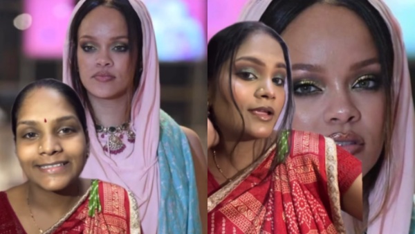 मेहंदी बेचने वाली औरत ने कॉपी किया रिहाना का मेकअप लुक