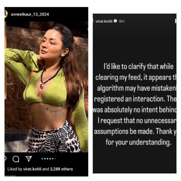 Virat Kohli Avneet Kaur Virat Kohli Avneet Kaur