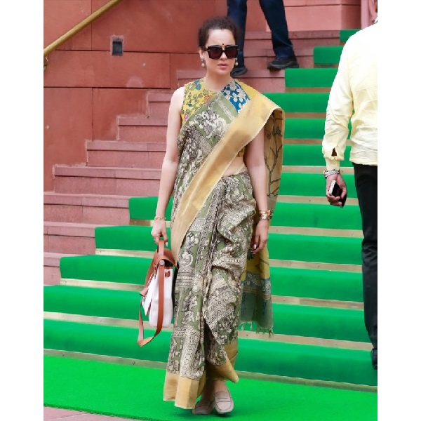Kangana Ranaut Parliament Saree