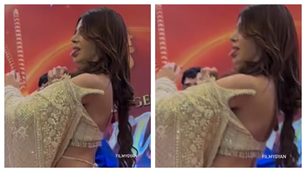 Sherlyn Chopra Backless Blouse Oops Moment