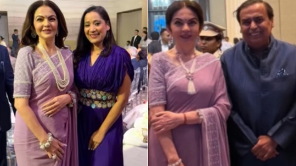 Nita Ambani Lavender Saree look Nita Ambani Lavender Saree look