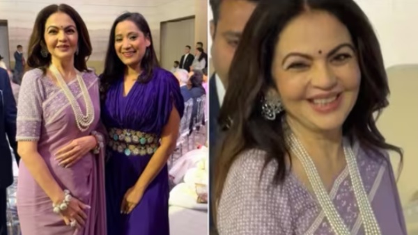 Nita Ambani Lavender Saree look Nita Ambani Lavender Saree look