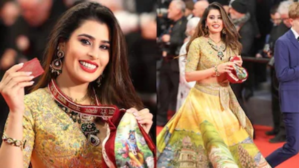 aarti khetarpal cannes bhagvadgita look