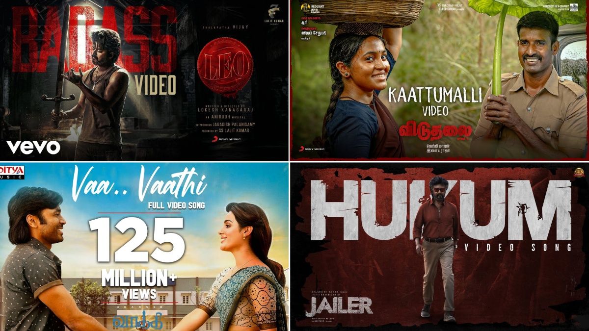 2023 Top 10 Most Viewed Tamil Movie Songs in Youtube: Badass, Humkum