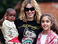 Madonna with David Banda and Lourdes