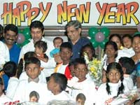 Vikram with children