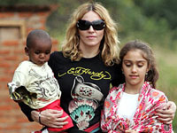 Madonna with her children