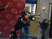 Neha Dhupia and Richard Branson