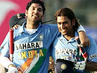 Yuvraj and Dhoni