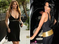 Liz Hurley in the black dress