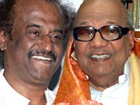 Rajinikanth and M Karunanidhi