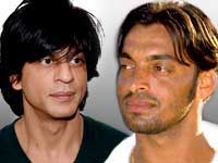 Shahrukh and Shoaib Akhtar