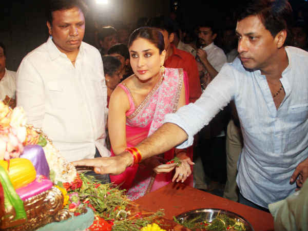 Kareena And Madhur At Sarvajanik Ganeshostav Mandal At Bandra