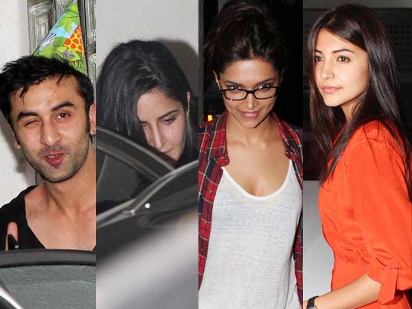 Kat, Dips, Anuska attend Ranbir's b'day Kat, Dips, Anuska attend Ranbir's b'day