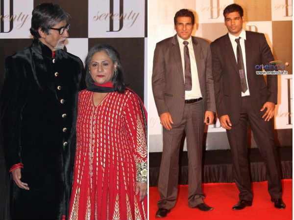 Mukesh Rishi And His Son At Amitabh Bachchan's Birthday Party