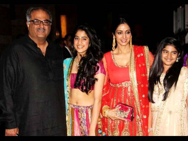 Sridevi With Her Family