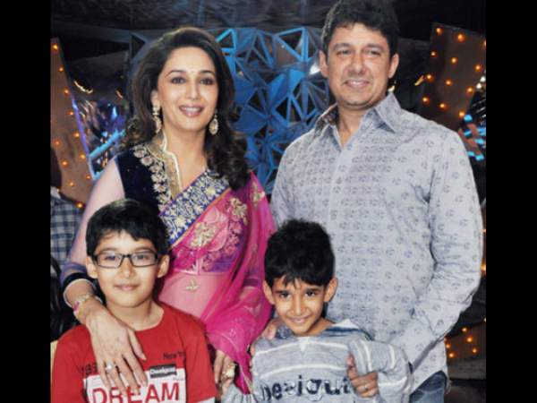 Madhuri With Her Sons