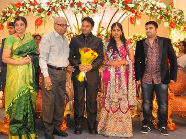 K Balachander with the couple