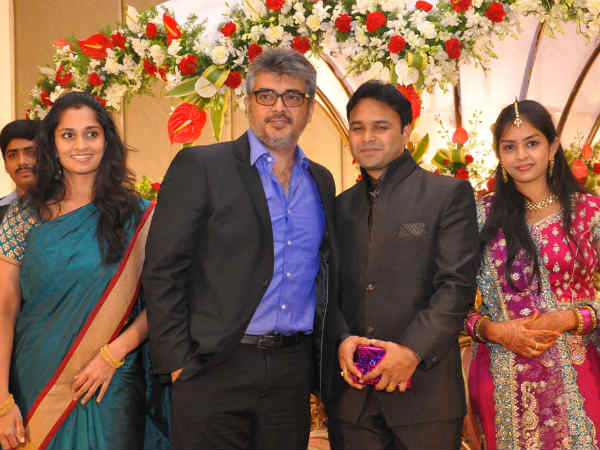 Ajith Kumar and Shalini with young couple