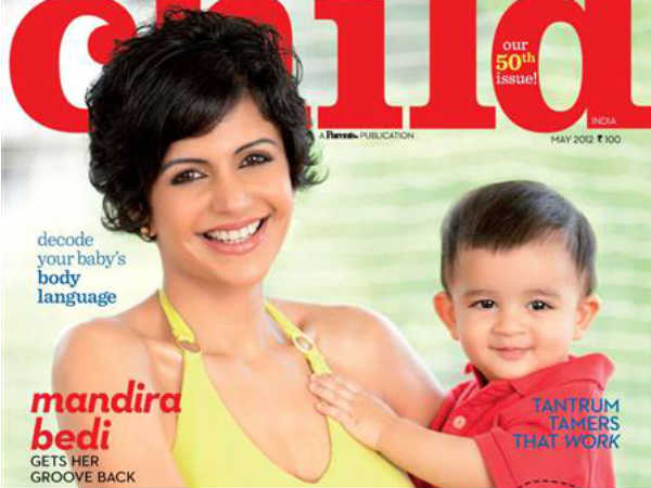 Mandira Bedi with her little boy