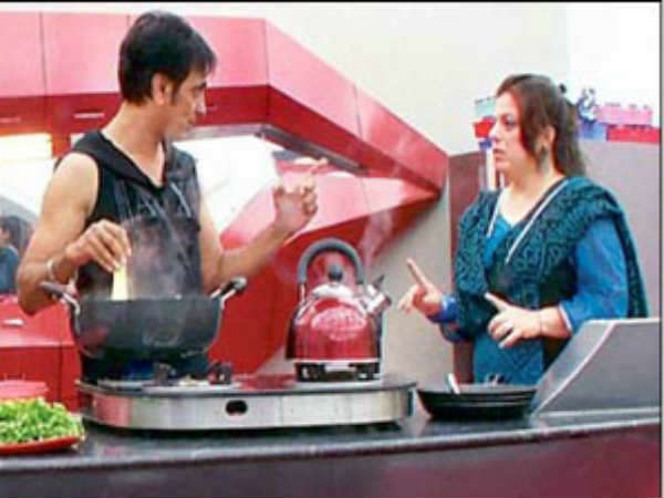 Delnaaz Irani And Rajev Paul In Bigg Boss 6 House