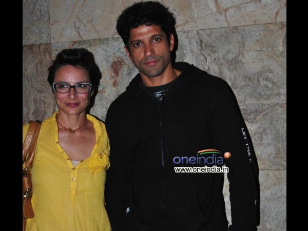 Farhan Akhtar With Wife