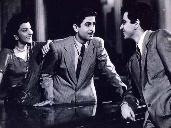 Nargis, Raj Kapoor And Dileep Kumar
