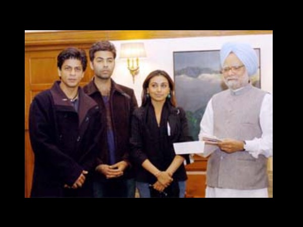 Shahrukh, Rani And PM Manmohan Singh