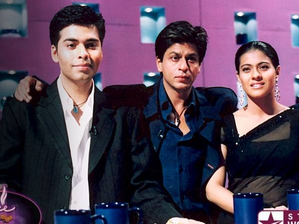 Shahrukh and Karan with Kajol