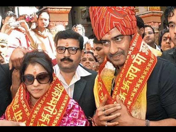 Kajol-Ajay In Temple
