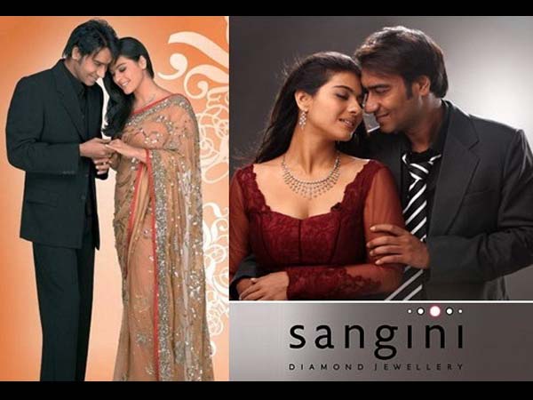 Kajol-Ajay In Print Ad - Sangini 