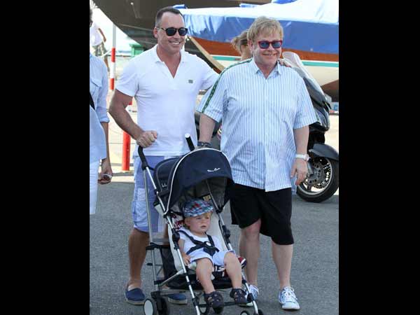 Elton John With David Furnish